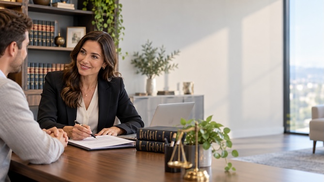 A solicitor meeting a client who came through a referral